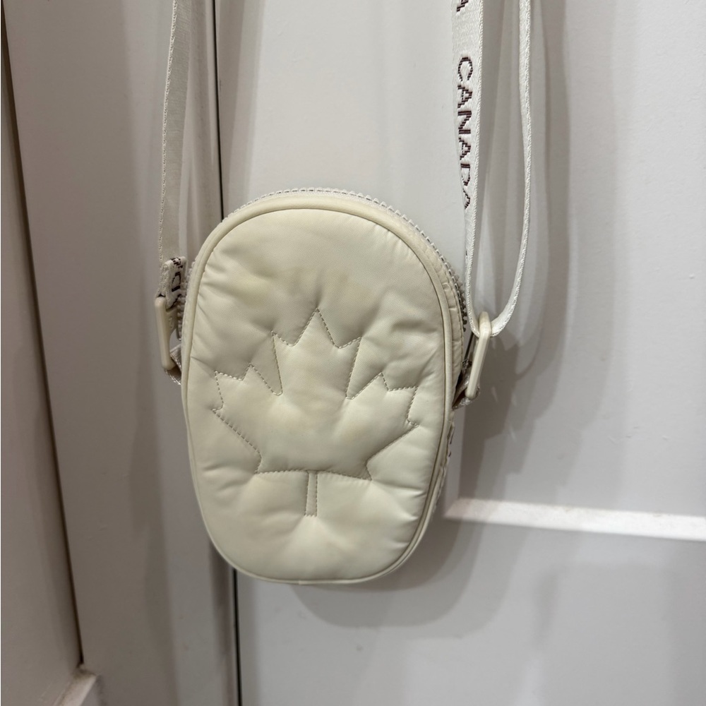 lululemon athletica Cream Quilted Maple Leaf Mini Crossbody
